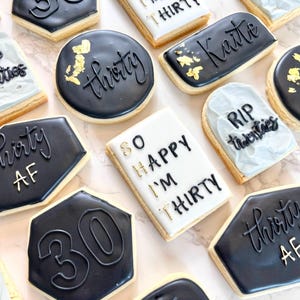 30th bday cookies!