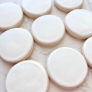 Blank hand piped sugar cookies