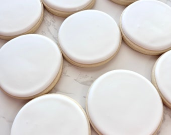 Blank hand piped sugar cookies