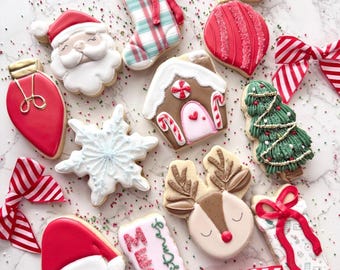 冬のクリスマスロイヤルアイシングオーガニックシュガークッキーセット