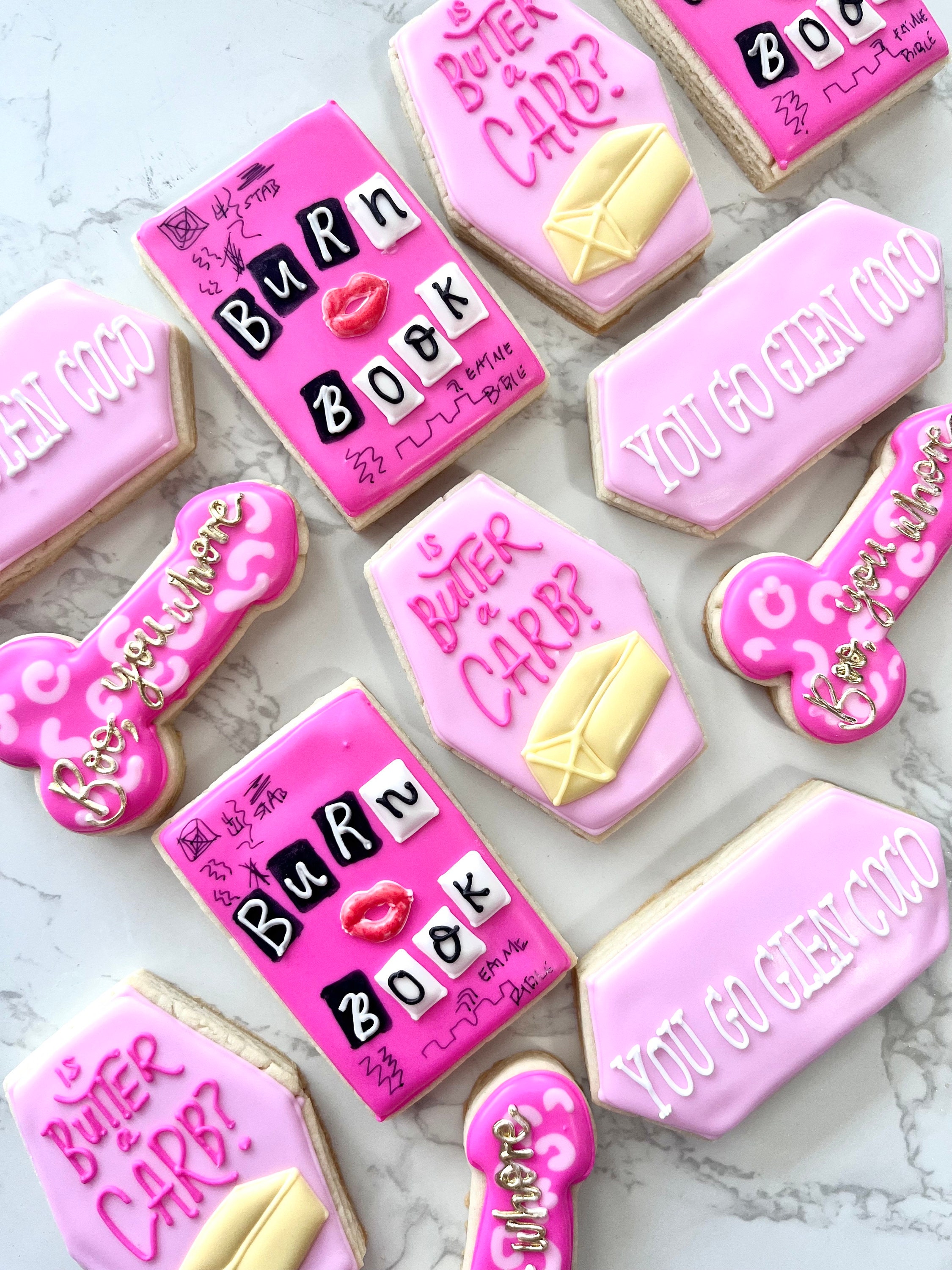 Mean Girls Cupcake Toppers Set of 12. Mean Girls Theme Decorations
