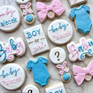 Gender reveal cookies