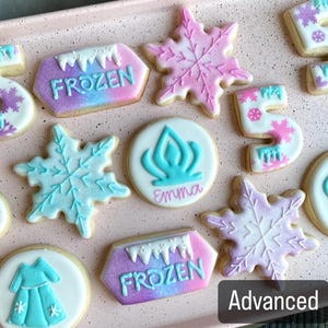 Frozen themed cookies