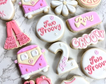 GROOVY retro cookies- Birthday or Bach