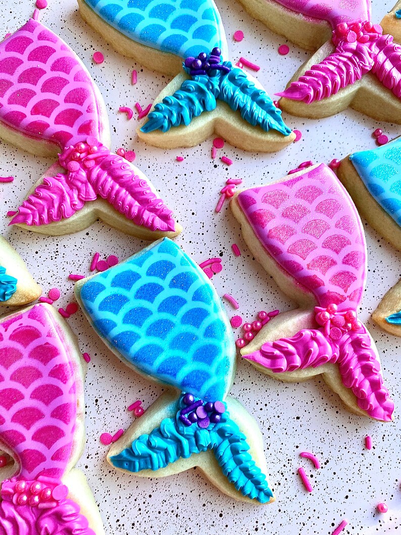 Mermaid Cookies Etsy