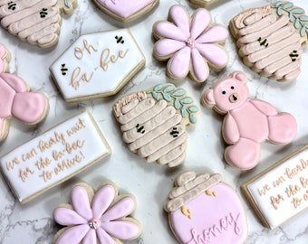 Baby shower cookies for girl