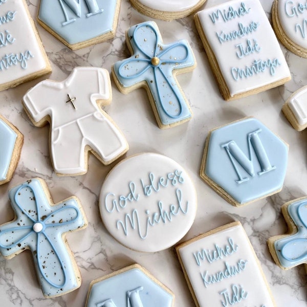 Baptism custom cookies