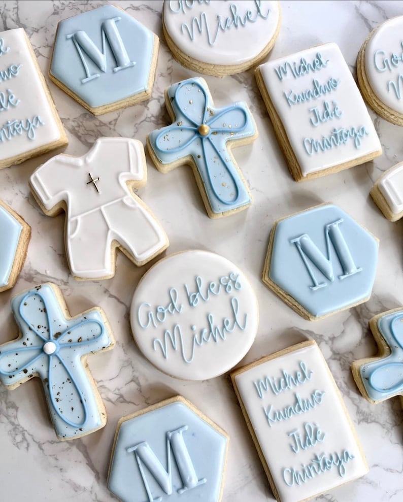 Baptism custom cookies first communion image 1