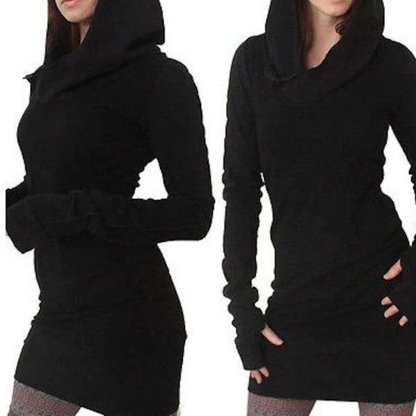 Cute Hoody Sweatshirt Bodycon Pullover Tunic Jumper Dress