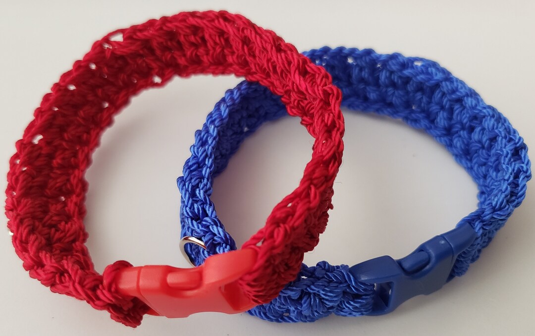 Handmade Crochet Dog Collar 5/8 1 Width Customizable Etsy