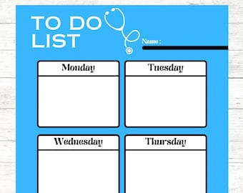 To Do List Medical, Clinic To Do List, Doctor To Do List, Nurse To Do List, Medical Clinical To Do List, Healthcare To Do List, RN, CNA, LPN