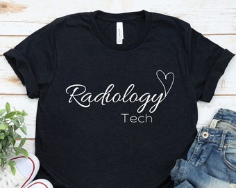 Radiology Tech T-Shirt, Heart Detail, Rad Tech Gift