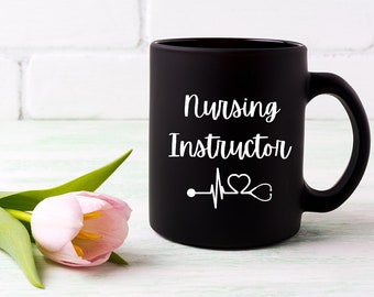 Taza de instructor de enfermería, regalo de instructor de enfermería, taza de educador de enfermería, educador de enfermería, instructor de enfermería, mejor taza de café de instructor de enfermería