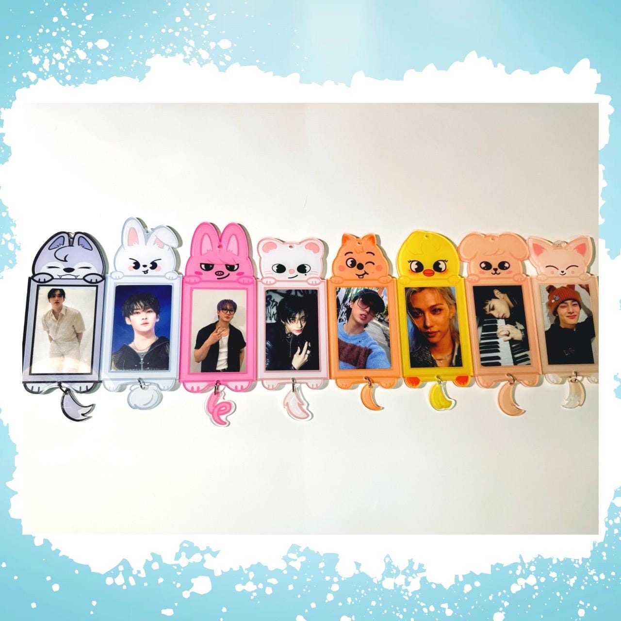 YIBEBE Porte-cartes photo Stray Kid : SKZ Skzoo Photocard Bider avec pochette pour 400 cartes Ko Merch Gift Blue