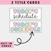 Printable & Editable Classroom Schedule, Pastel Rainbow Classroom Decor ...