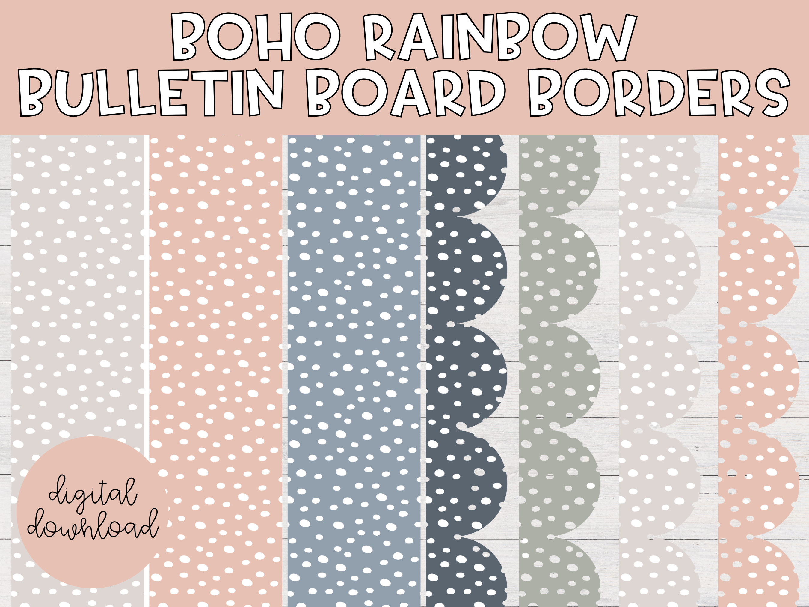 Boho Rainbow Bulletin Board Borders Boho Rainbow Classroom Etsy Australia