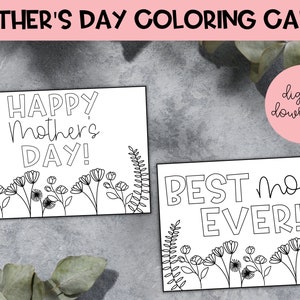 Cartoline da colorare per la festa della mamma / Cartoline stampabili per la festa della mamma, Cartoline per la festa della mamma da colorare, Regalo per la festa della mamma, Pagina da colorare, Regalo per la mamma, Bambini