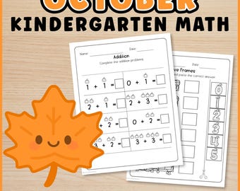 Mathe-Arbeitsblätter für den Herbst – kein Vorbereitungsaufwand nötig! | Arbeitsblätter für den Heimunterricht, Herbst-Arbeitsblätter, Kindergarten-Arbeitsblätter, Herbst-Arbeitsblätter