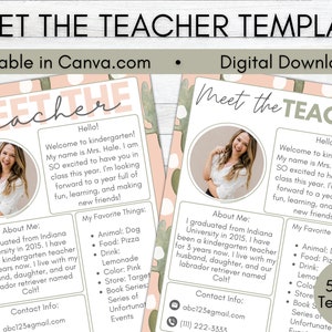 Cactus Meet the Teacher Template | Editable Template, Back to School, Teacher Template, Cactus Classroom, First Day of School, Newsletter