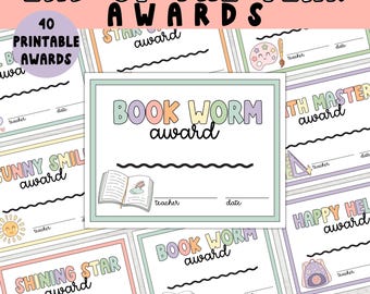 Editable and Printable End of the Year Award Certificates | Fun Student Awards for Last Day, Classroom Rewards, Printable Certificate, Gift