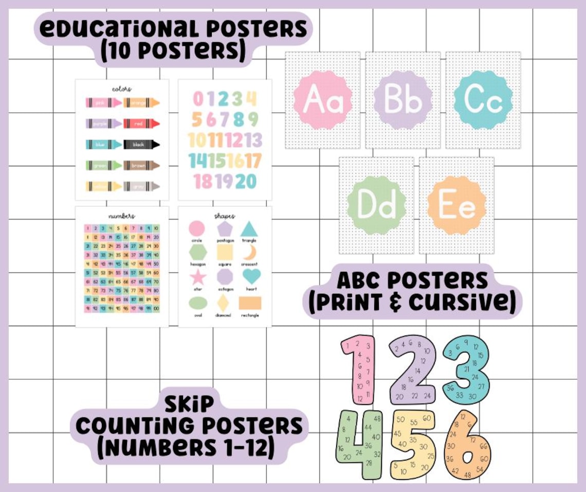 Pastel Rainbow Classroom Decor Bundle | Classroom Theme, Editable Canva ...