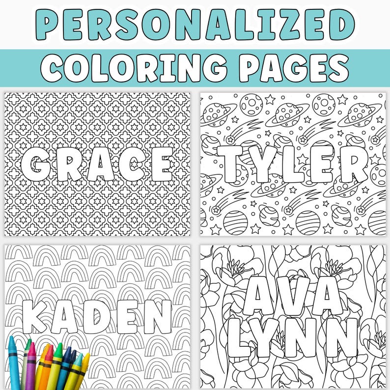 Personalized Coloring Page | Custom Coloring Pages, Name Coloring Page ...