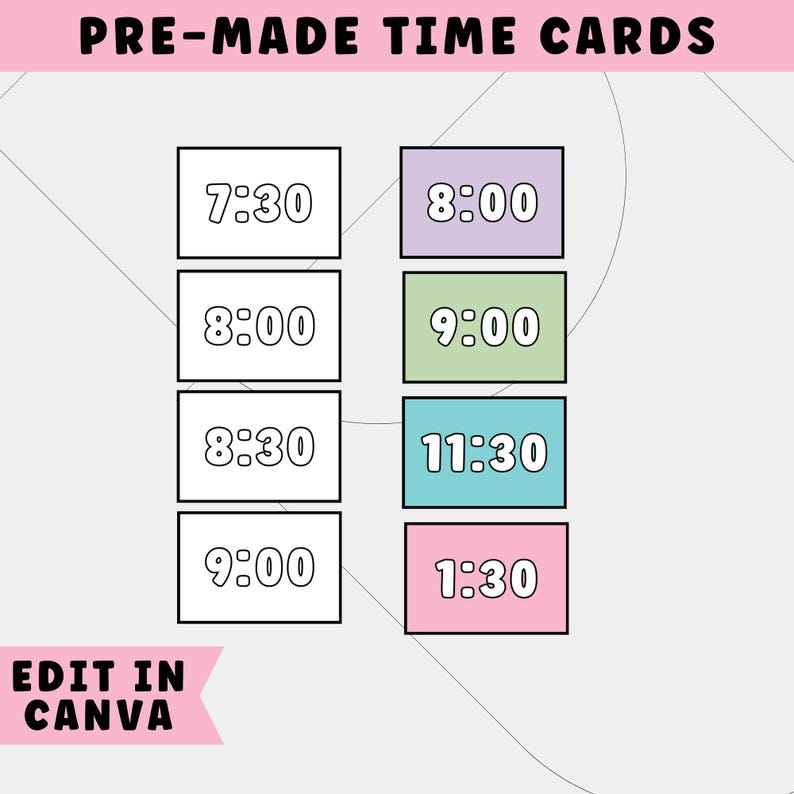 Printable & Editable Classroom Schedule, Pastel Rainbow Classroom Decor ...