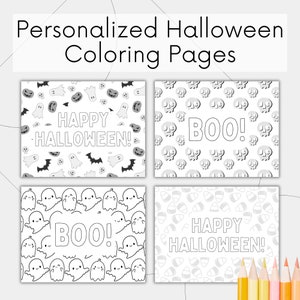 Personlig Halloween-målarbild | Anpassad målarbild, namnmålarbild, Halloweenfestaktivitet, Halloween-namnmålarbild bild 2