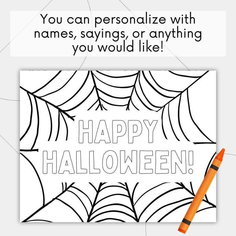 Personlig Halloween-målarbild | Anpassad målarbild, namnmålarbild, Halloweenfestaktivitet, Halloween-namnmålarbild bild 6