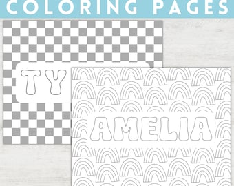 Personalized Coloring Page | Custom Coloring Pages, Name Coloring Page, Coloring Book, Custom Coloring, Personalized Gift, Colouring Page