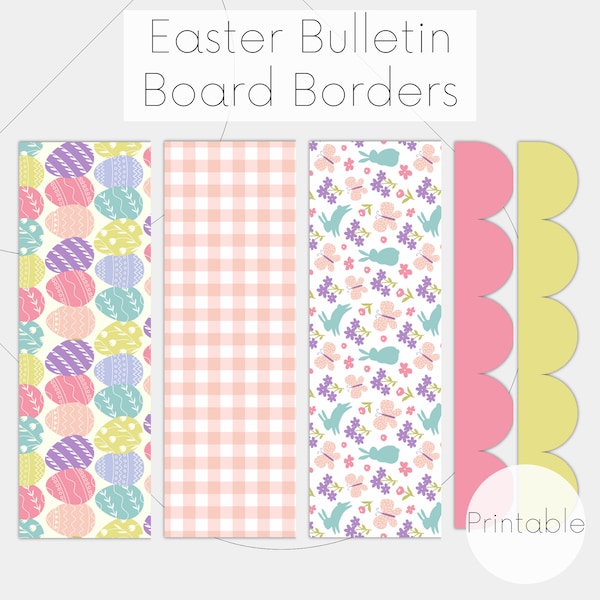 Easter Bulletin Board Borders | Easter Classroom Decor, Spring Bulletin Board Border, Back to School, Spring Classroom Decor, Easter Eggs