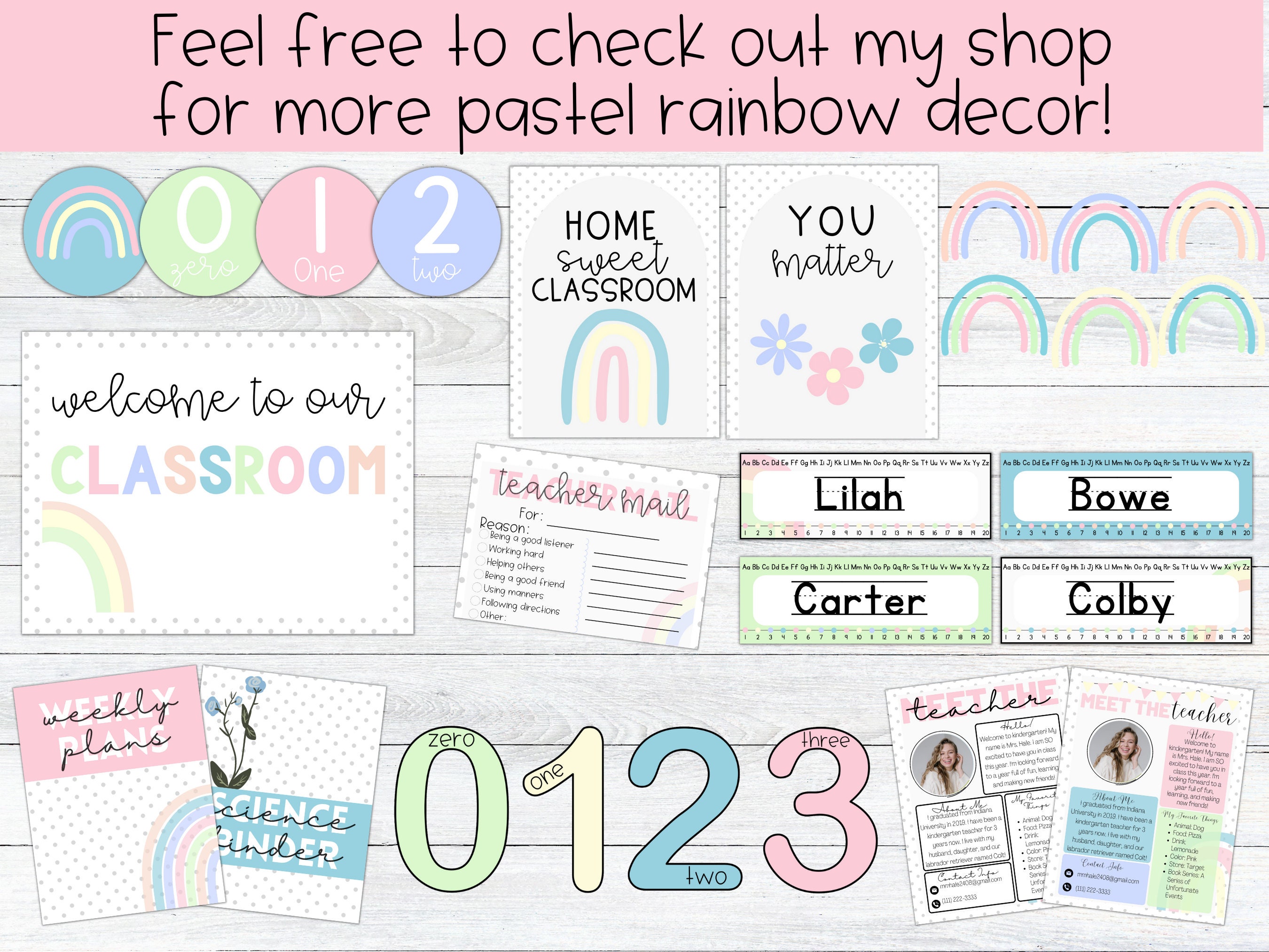 Pastel Rainbow Flip Calendar Cards | Pocket Chart Cards, Classroom ...