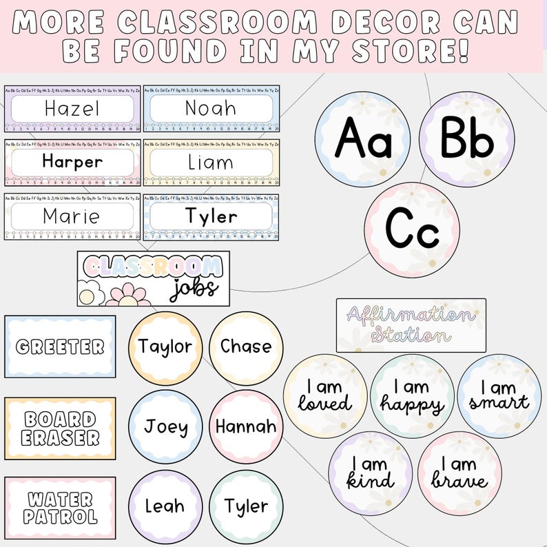 Printable & Editable Classroom Schedule, Daisy Pastel Classroom Decor, Daily Routine Cards for Teachers, Visual Schedule for Classroom image 8