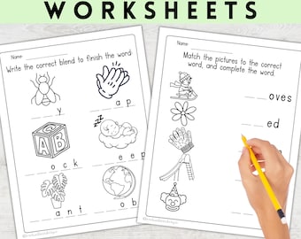 L-Blends Worksheets for First Grade, 10 Printable Beginning Blends Worksheets for Homeschool | Educational PDF Download, Consonant Blends