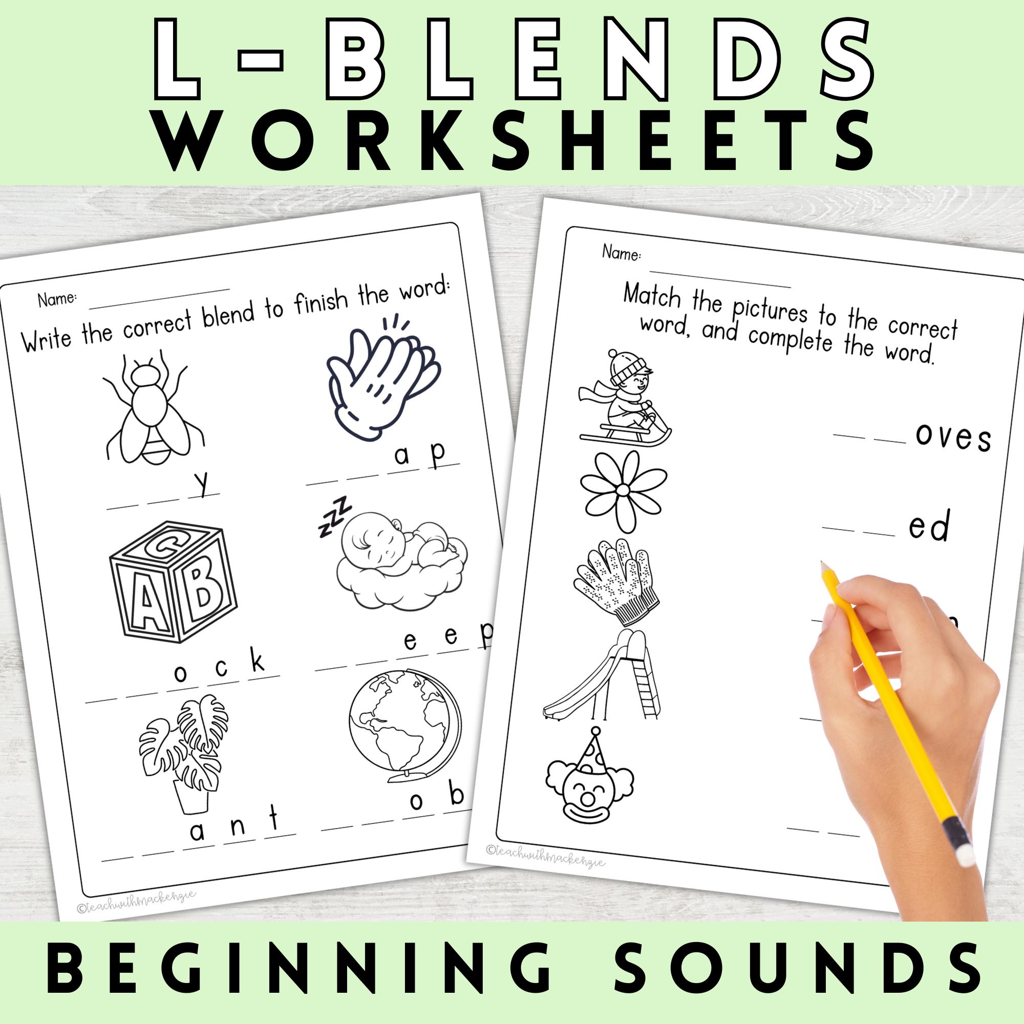blends-worksheets-etsy for Free Printable L Blends Worksheets Blends Worksheets - Etsy for Free Printable L Blends Worksheets