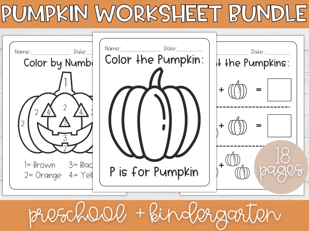 Pumpkin Worksheets Fall Worksheets, Homeschool, Preschool, Kindergarten