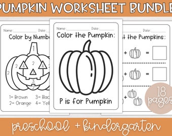 Pumpkin Worksheets | Fall Worksheets, Homeschool, Preschool, Kindergarten, Printable, Halloween, Preschool Worksheets, Homeschool Worksheets