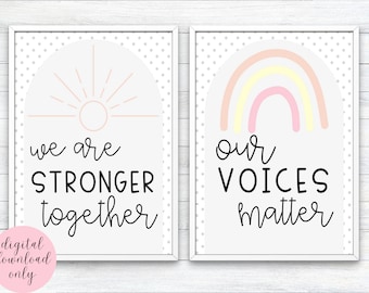 Pastel Rainbow Motivational Posters | Classroom Decor, Motivational Quotes, Poster, Wall Art, Printable Wall Art, Pastel Rainbow Classroom