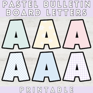 Retro Bulletin Board Letters for Retro Classroom Decor, Groovy Bulletin Board Letters, Back to School, Printable Classroom Letters, Checker