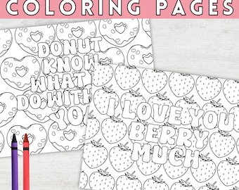 Printable Valentine's Day Coloring Pages for Valentines Day | Groovy Valentine's Day Coloring Pages, Retro Valentines Day Coloring Printable