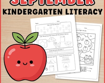 Arbeitsblätter zur Leseförderung im Kindergarten, Lese- und Lautübungen im September, Herbstaktivitäten für den Kindergarten, druckbare Materialien für den Heimunterricht