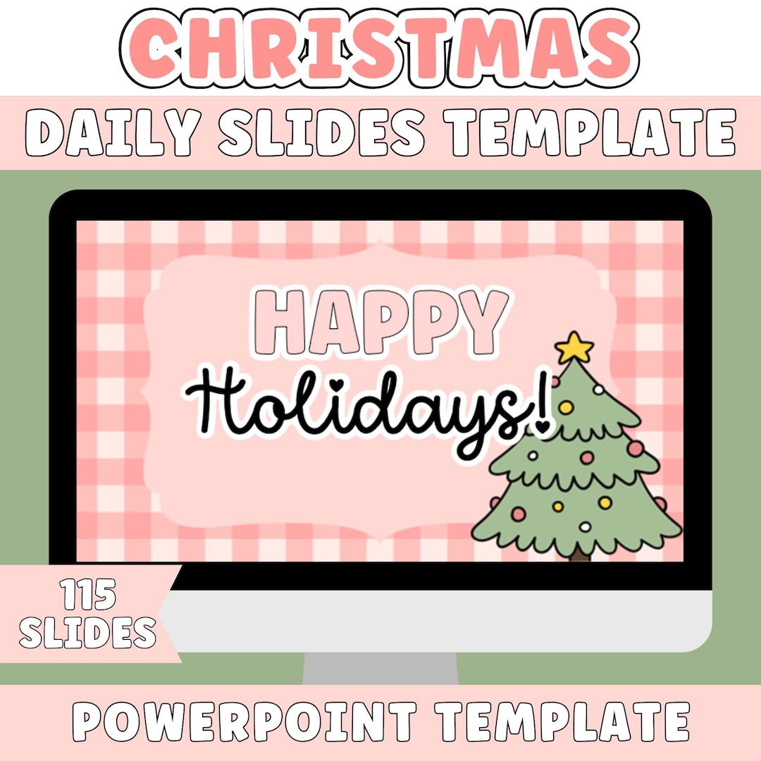 Pink Christmas Daily Powerpoint Slides for Teachers | Morning Meeting ...