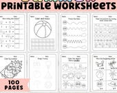 Summer Review Worksheets for Preschool and Kindergarten Prep | Printable Learning Packet | Pre-K End of Year Review | Kindergarten Readiness