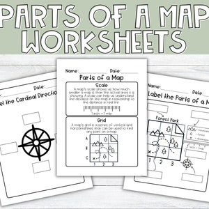 Printable Parts of a Map Worksheets | Map Worksheet, Homeschool ...