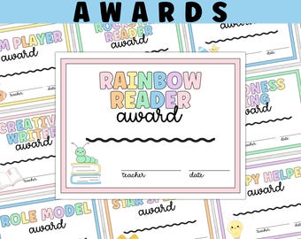 Printable End of the Year Award Certificates | Fun Student Awards for Last Day, Classroom Rewards, Printable Award Certificate, Student Gift