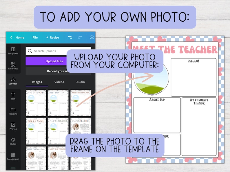 Retro Meet the Teacher Template Groovy Meet the Teacher - Etsy