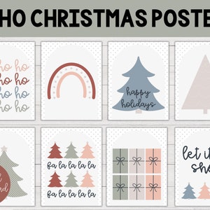 Boho Christmas Classroom Posters | Boho Rainbow Classroom Decor, Classroom Poster, Christmas Posters, Christmas Classroom Decor, Playroom