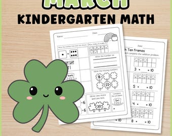Mathe-Arbeitsblätter zum St. Patrick’s Day für den Kindergarten | Mathe-Arbeitsblätter für März, Arbeitsblätter zum St. Patrick’s Day für den Kindergarten (keine Vorbereitung nötig)