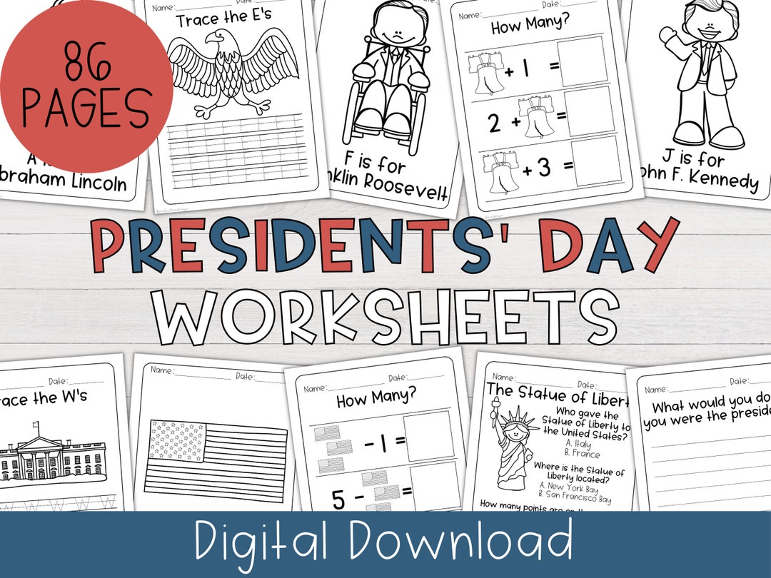 Presidents' Day Worksheets  Kindergarten Worksheets