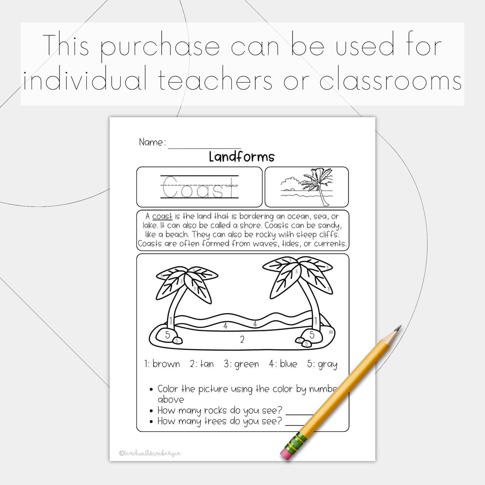 Landforms Worksheets for First Grade | Printable Landform Worksheet ...